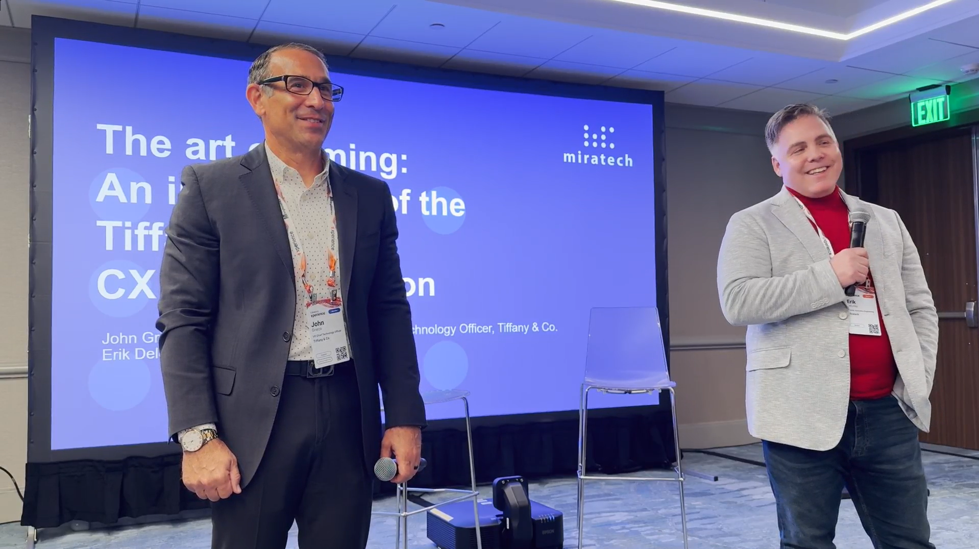 tifanny's & co and miratech genesys xperience keynote speaking